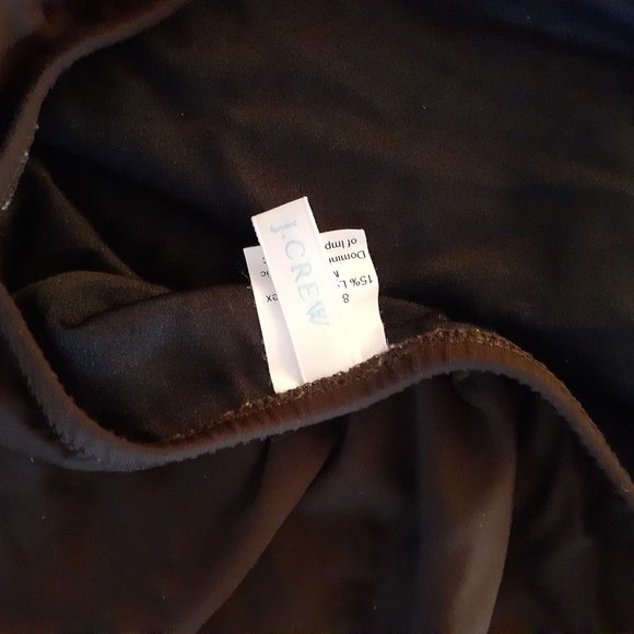 J CREW brown halter-style swimsuit with real bamboo detail - Picture 4 of 5